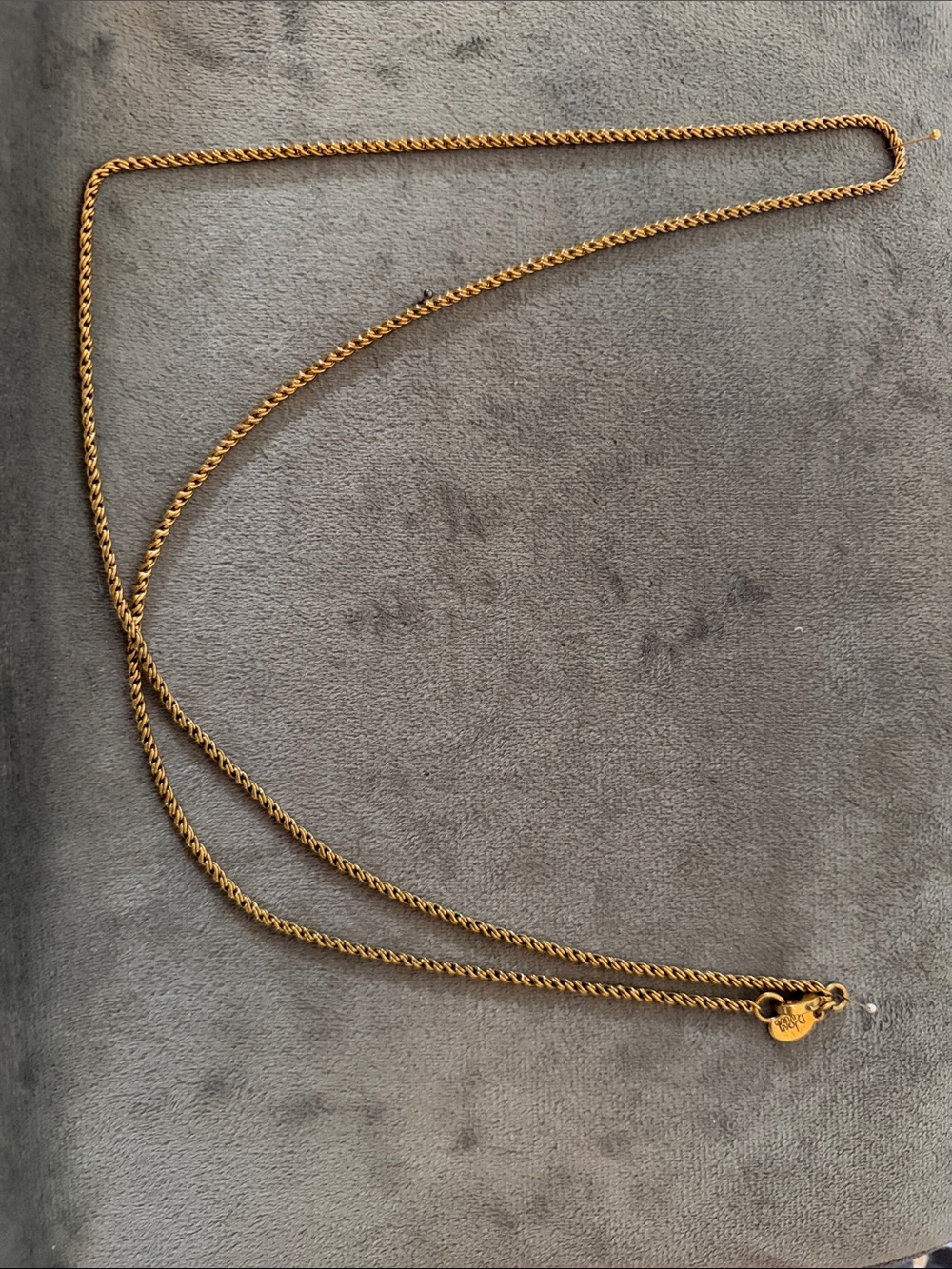 Joan Rivers Gold Rope Chain Necklace with Heart Tag